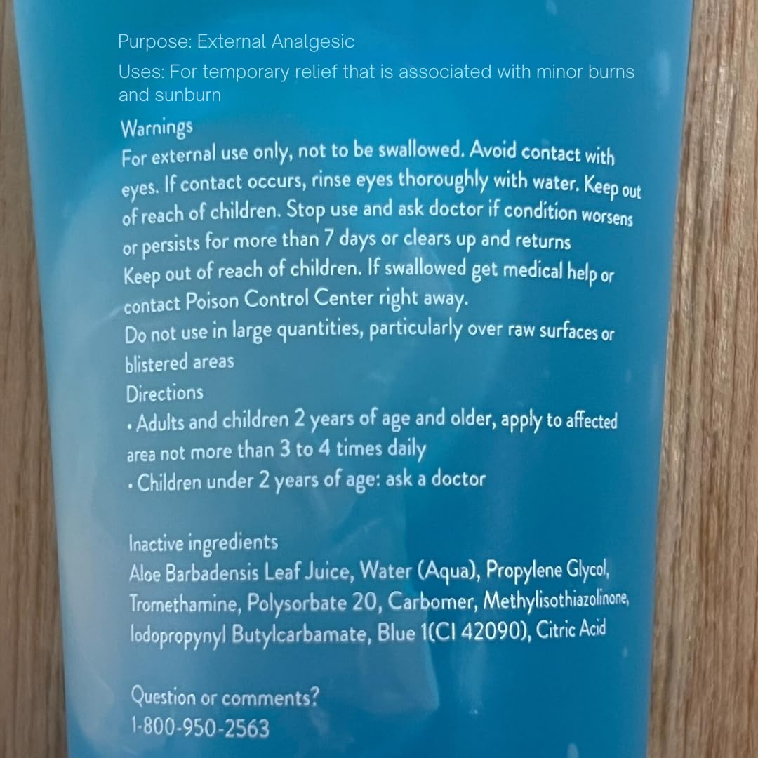 ALOE UP Ice Sunburn Relief Jelly – Pure Aloe Vera Gel for Adults & Kids, Face & Body, 4 Oz (2-Pack)