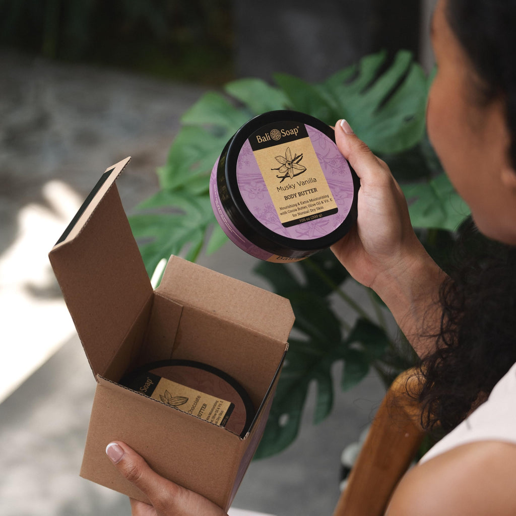 Bali Soap Musky Vanilla & Creamy Chocolate Body Butter – Set of 2 (7 oz each)