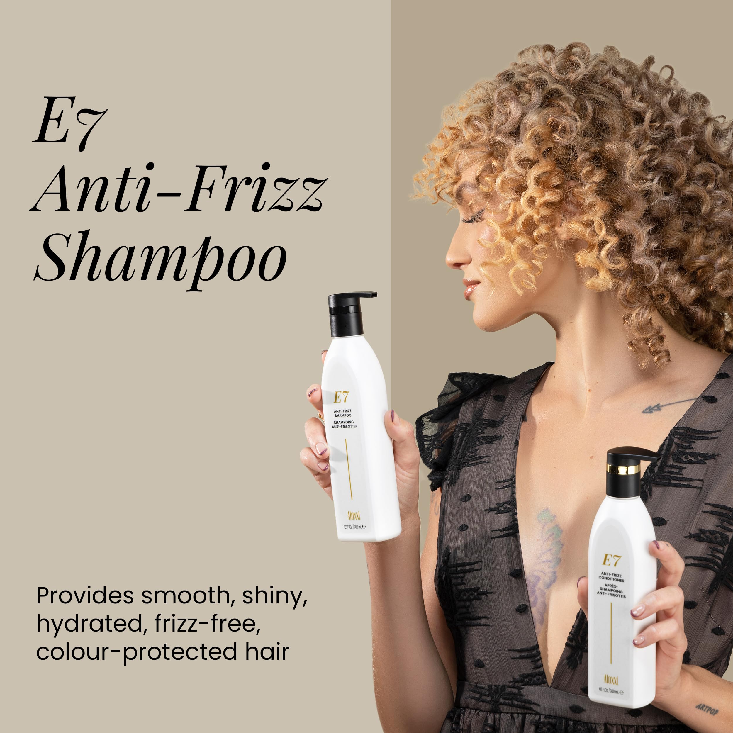 ALOXXI E7 Anti-Frizz Shampoo for Color-Treated Hair | Moisturizing & Strengthening | 33.8 Fl Oz