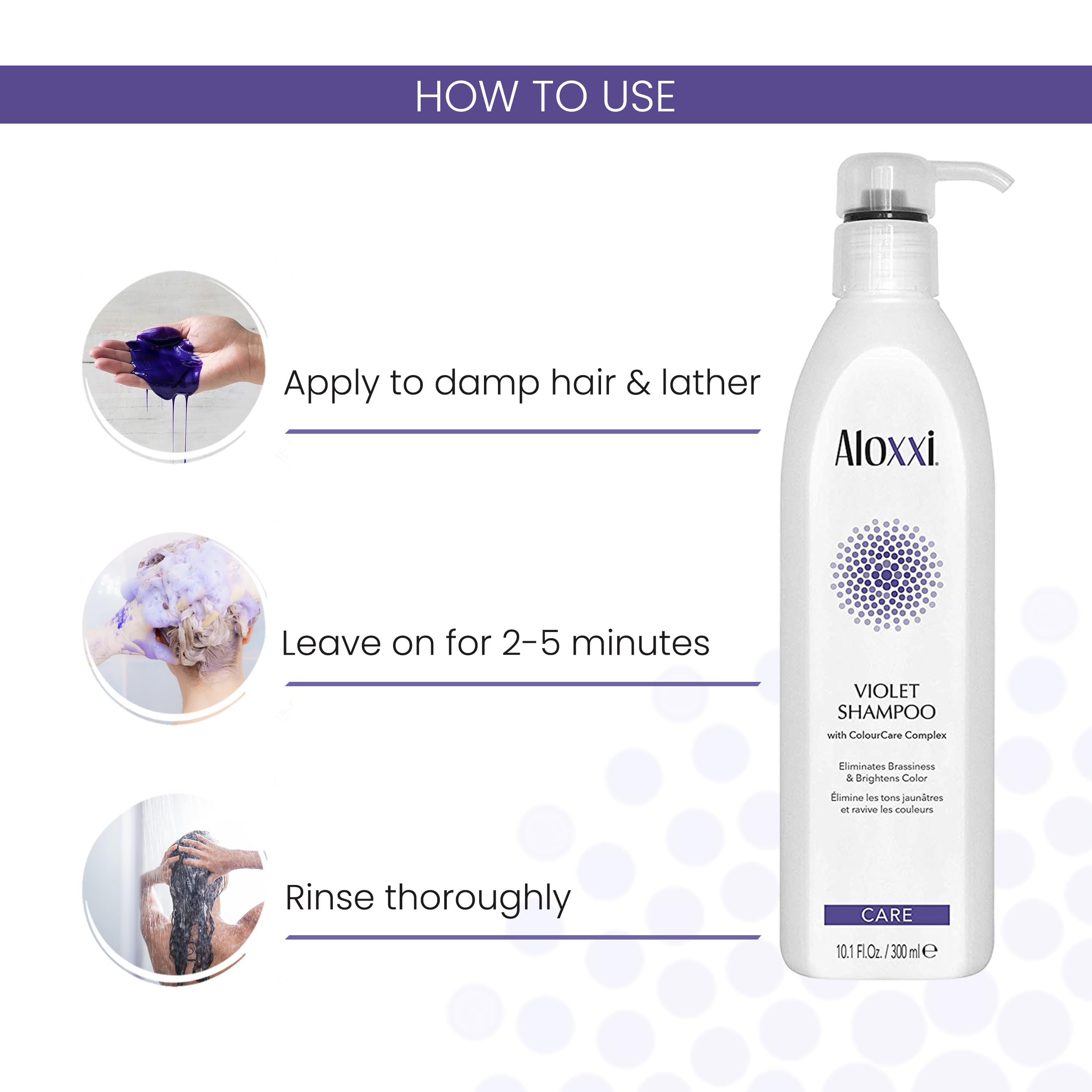 ALOXXI Violet Shampoo for Blonde & Silver Hair – Neutralizes Brassiness & Brightens Tones