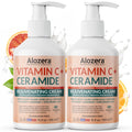 Alozera Vitamin C Body Lotion with Ceramides & Stem Cells — Fragrance-Free, 2×16.9 oz