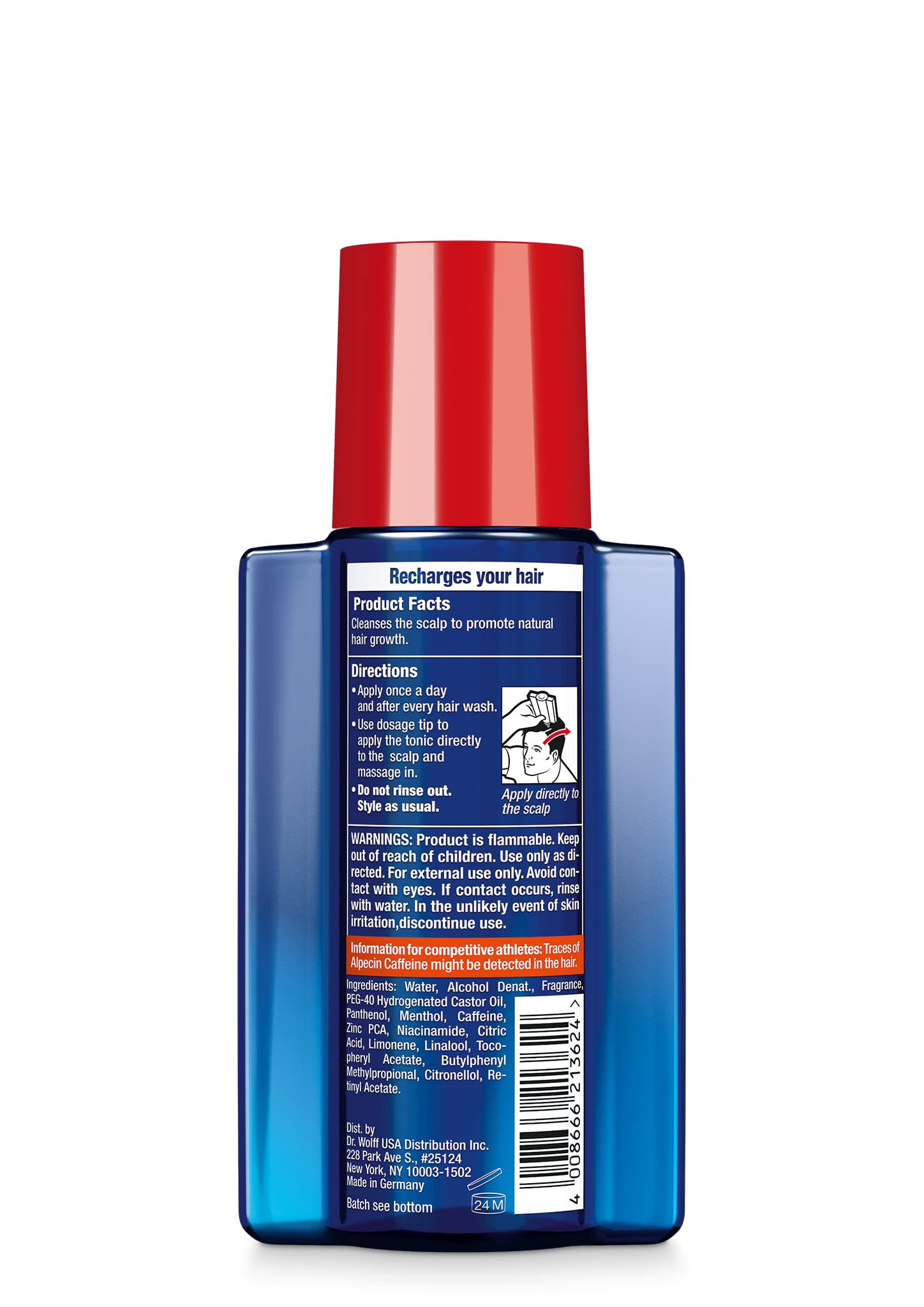 Alpecin After Shampoo Liquid 6.76 fl oz (Pack of 3) | Caffeine Scalp Tonic for Thinning Hair | Sulfate-Free Formula