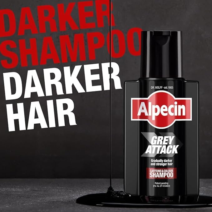 Alpecin Gray Attack Caffeine & Color Shampoo – Pack of 2 (6.76 fl oz each)