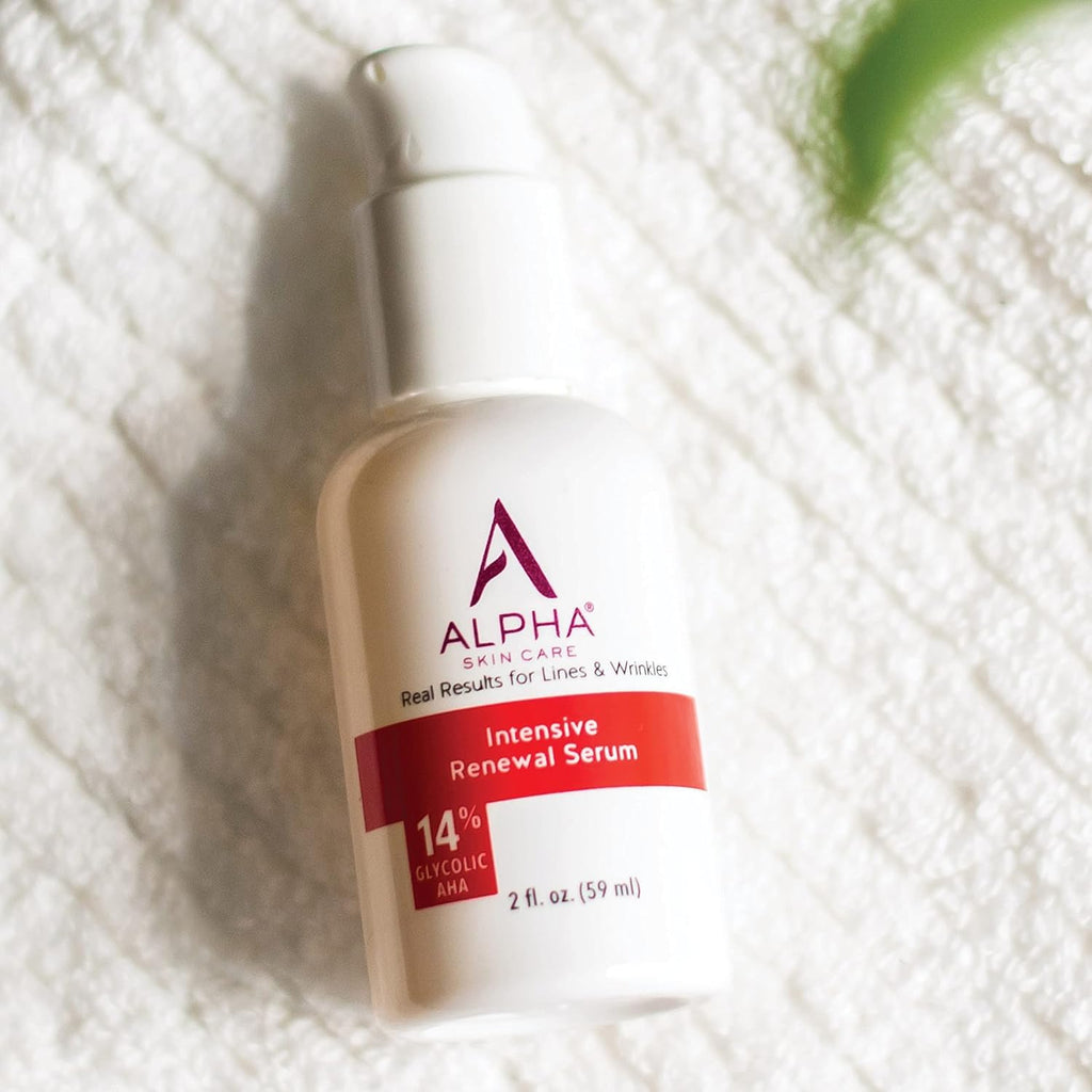 Alpha Skin Care Renewal Serum – 14% Glycolic AHA, Anti-Aging Formula, Exfoliating & Hydrating, 2 oz (Pack of 2)