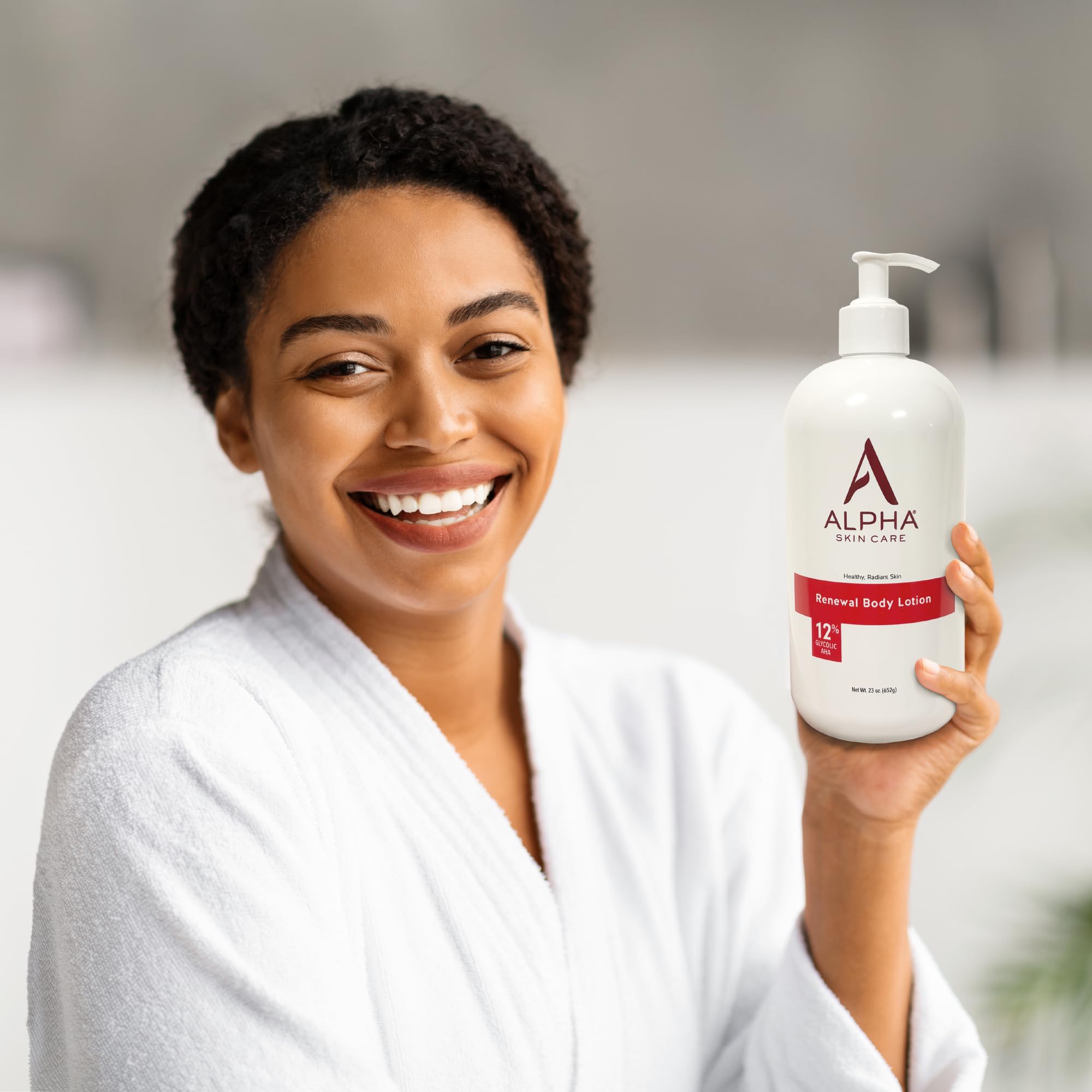 Alpha Skin Care Revitalizing Body Lotion – 12% Glycolic AHA, Hydration & Gentle Exfoliation, 23 oz