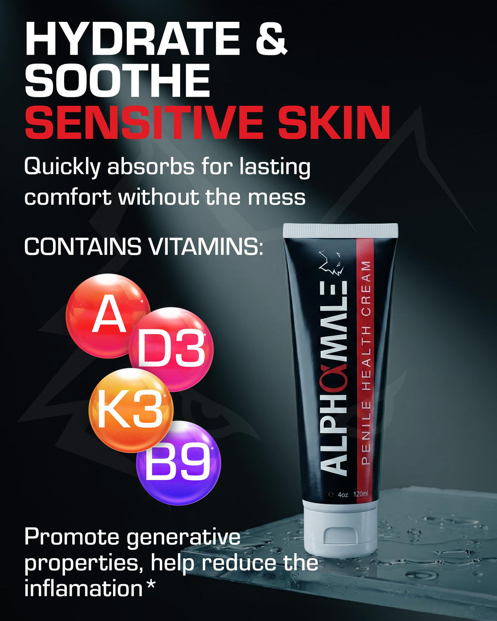 AlphaMale Premium Penile Health Cream — Daily Hydration for Sensitive Skin (4oz)