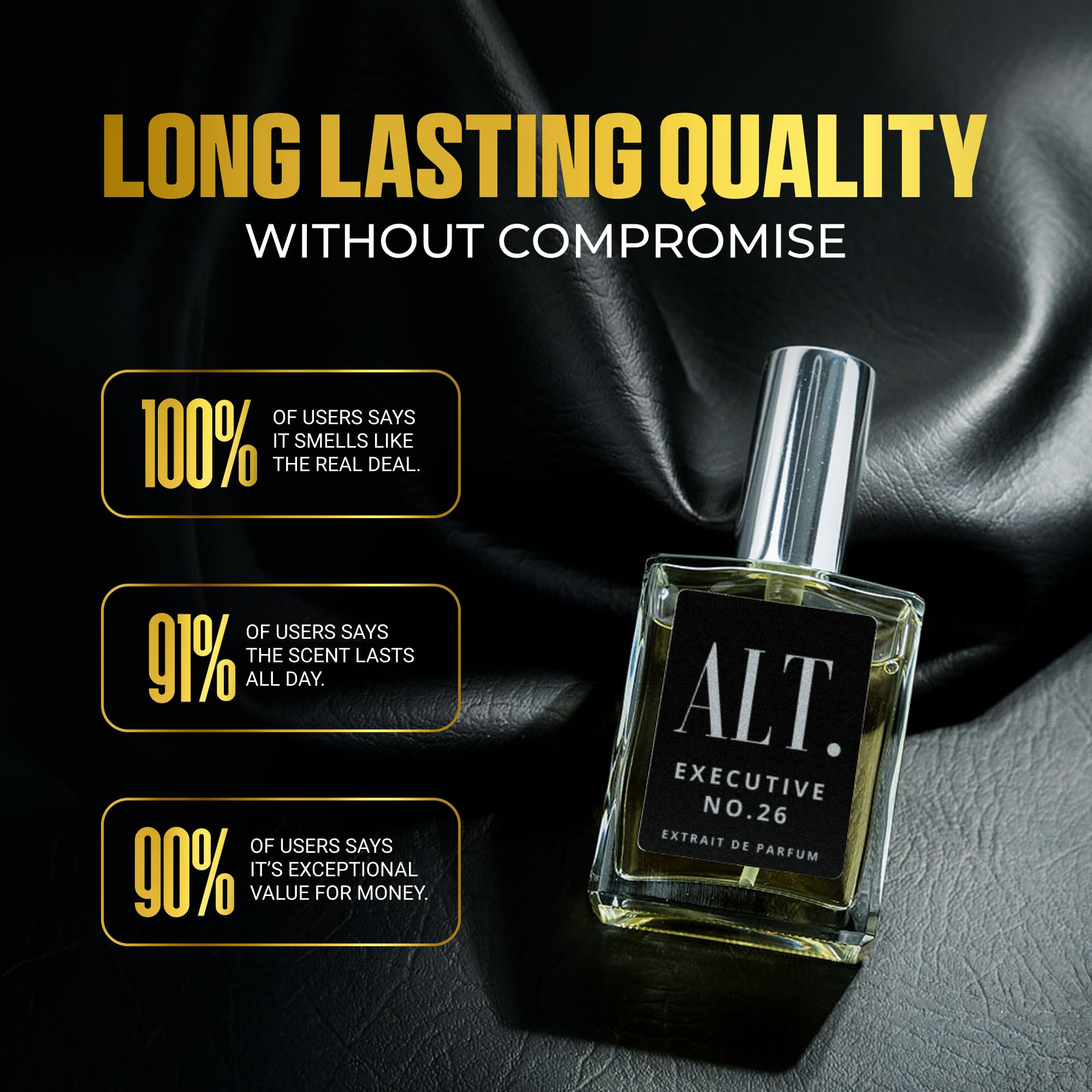 ALT. Fragrances Executive No. 26 Extrait de Parfum for Men – 3.3 fl oz (100 ml) | Long-Lasting