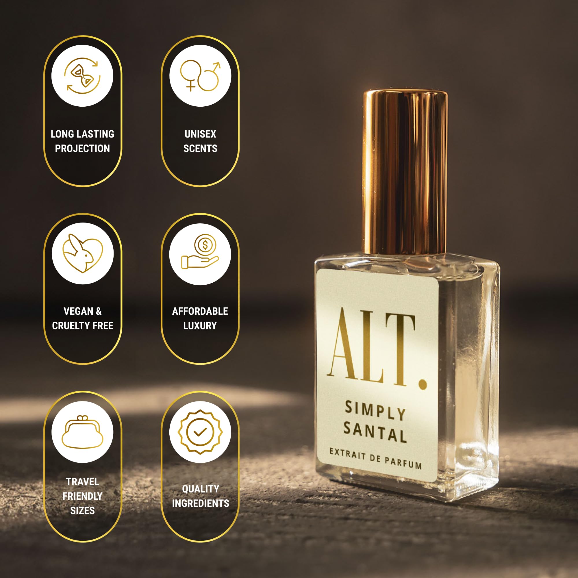ALT. FRAGRANCES Simply Santal Extrait de Parfum 100ml – Unisex Santal 33 Inspired