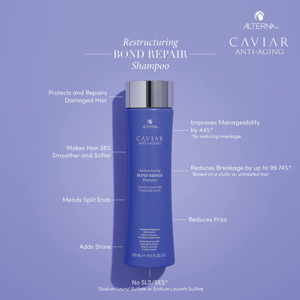 Alterna Caviar Bond Repair Shampoo & Conditioner Set – 8.5 oz Each (Pack of 2)