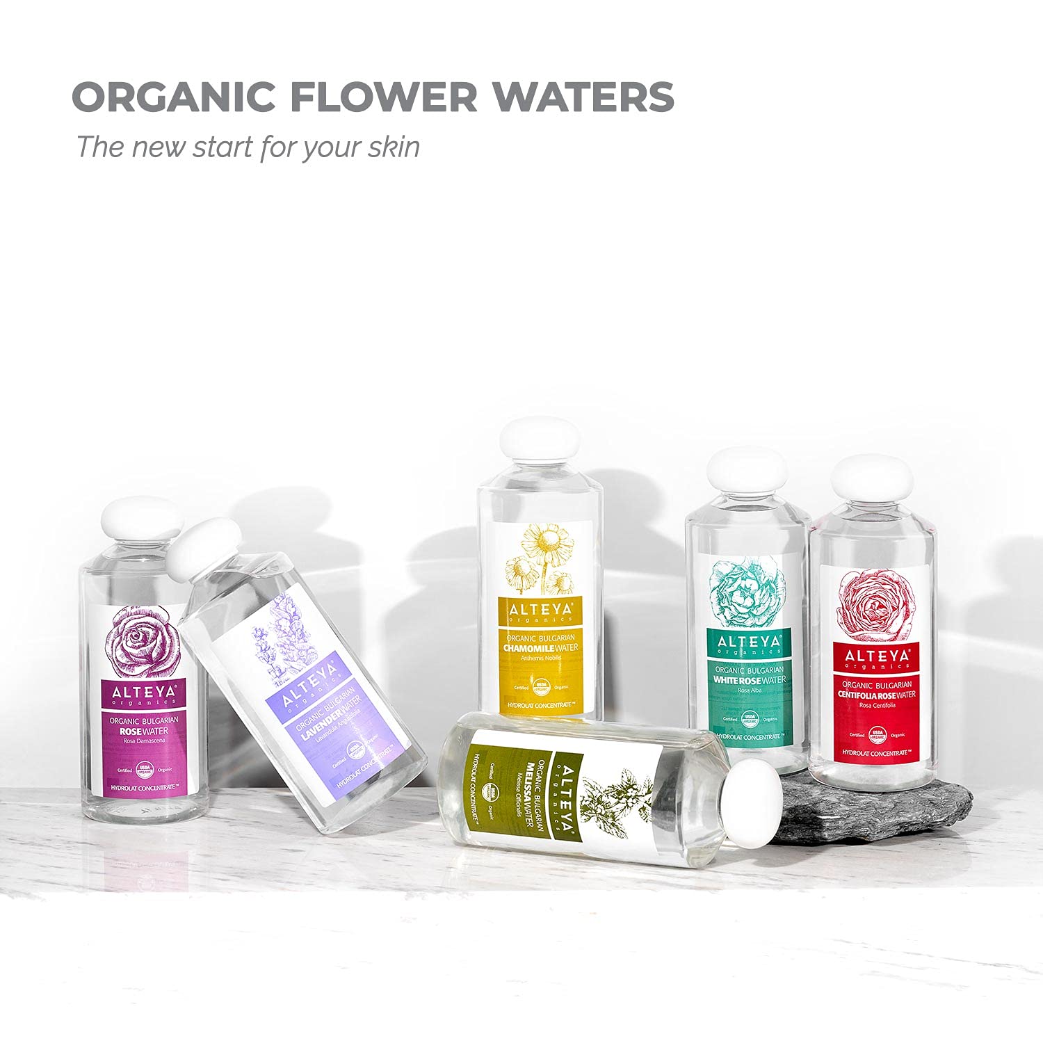 Alteya Organics Rose Water Toner 17oz | USDA Organic Bulgarian Rosa Damascena Hydrosol