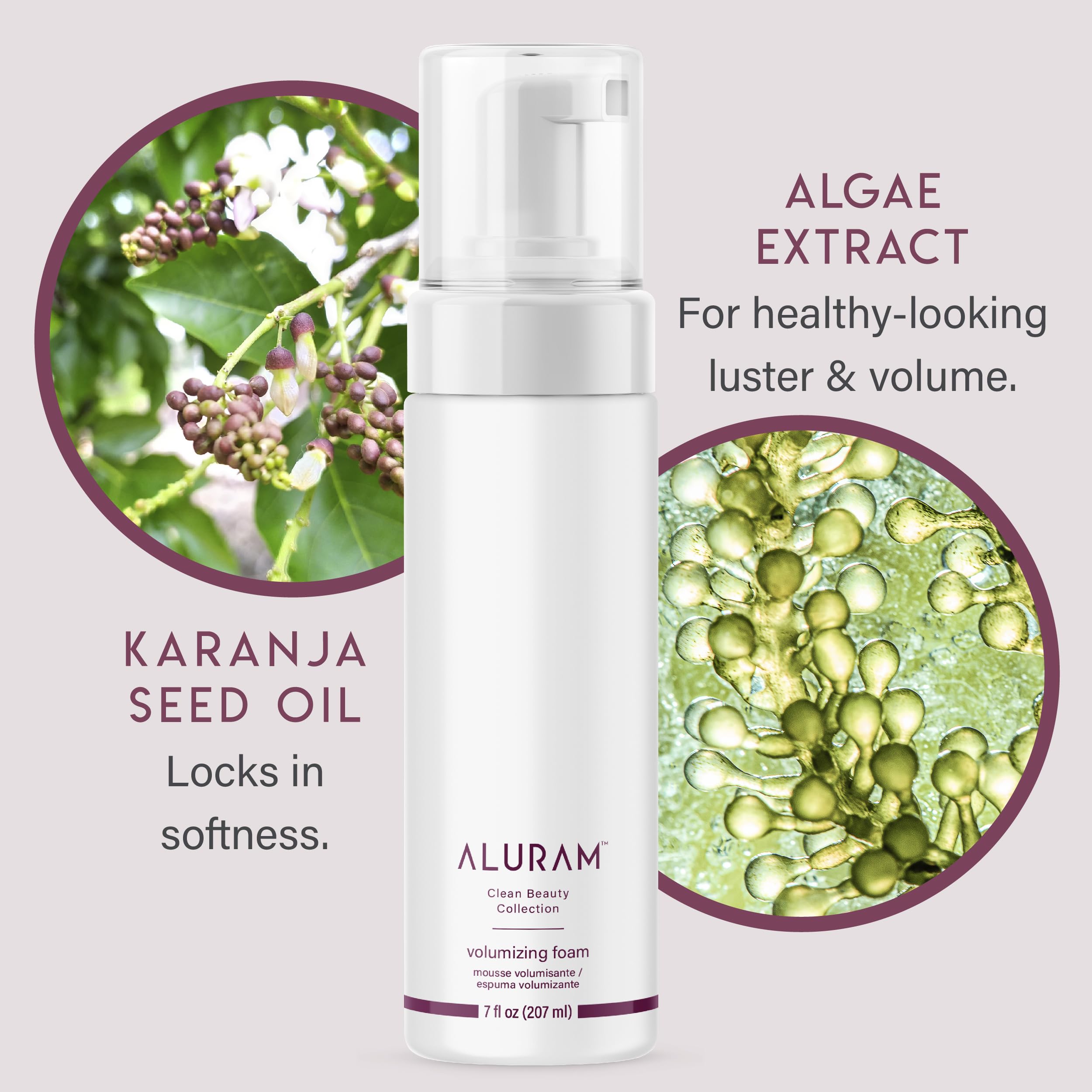 ALURAM Coconut Water Volumizing Foam – Lightweight Lift & Flexible Hold (7 fl oz)