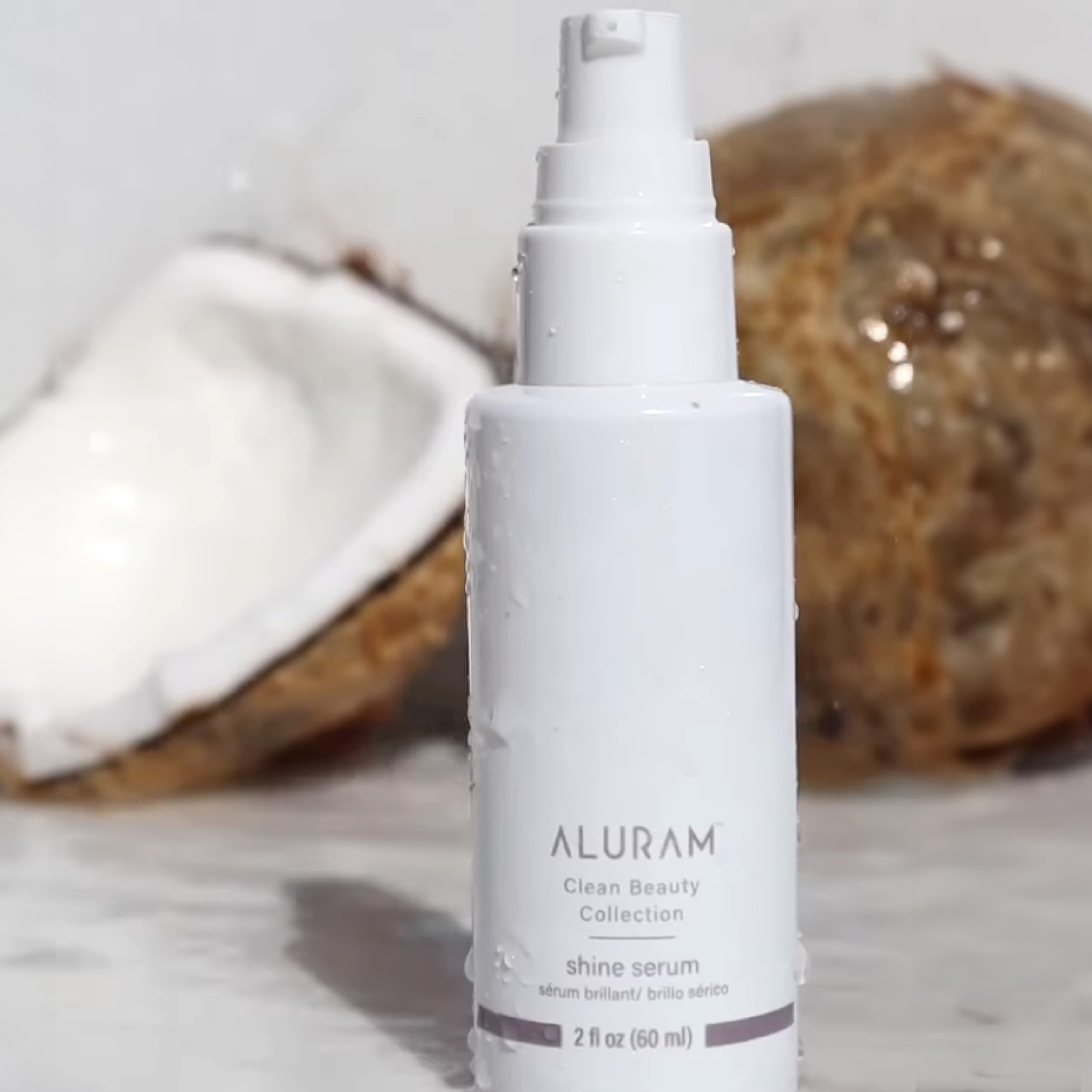 ALURAM Coconut Water Shine Serum – Frizz Elimination & Radiant Gloss for All Hair Types | 2 fl oz
