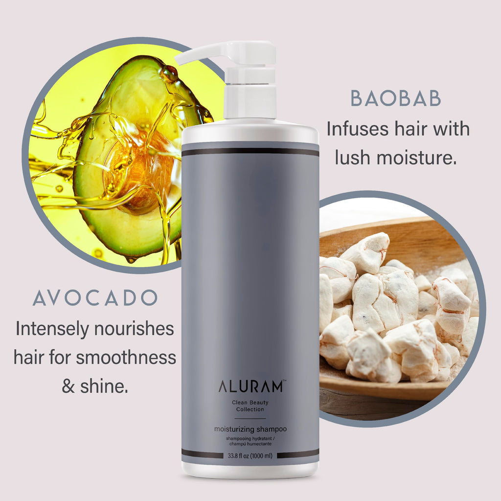 ALURAM Coconut Water Moisturizing Shampoo – Hydration for Medium to Coarse Hair | 33.8 fl oz