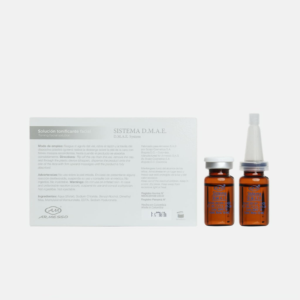 AM Armesso DMAE Serum – Firming & Elasticity System for Professional Use | 3.4% DMAE | 5x10mL Vials