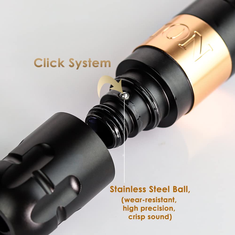 Ambition Soldier Rotary Battery Pen Tattoo Machine with 2400mAh Power, Japan Coreless Motor, Digital LED Display