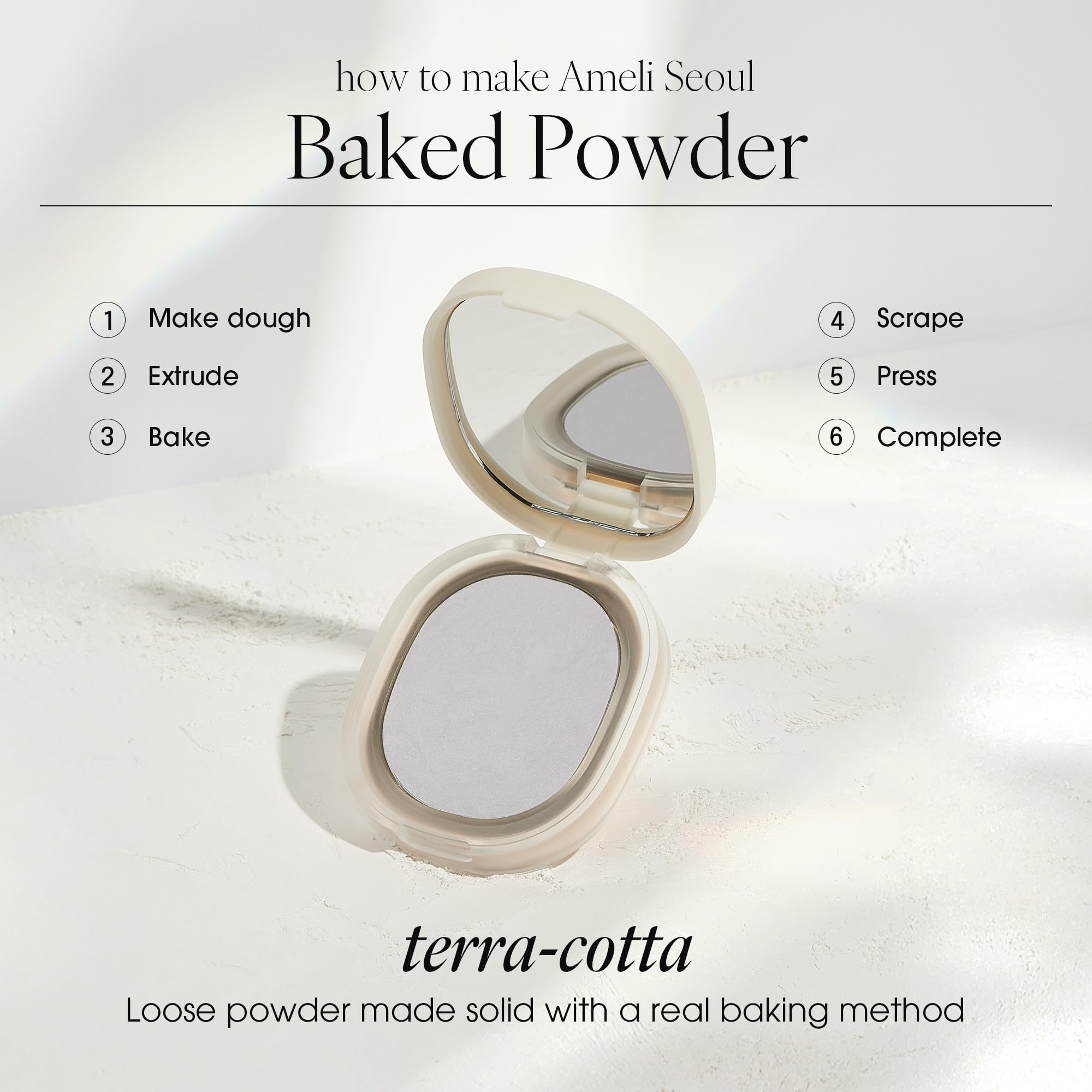 AmeliSeoul Baked Powder 003 Milky Violet – Terra-Cotta Setting Powder, Weightless & Shine-Free (6.2g)