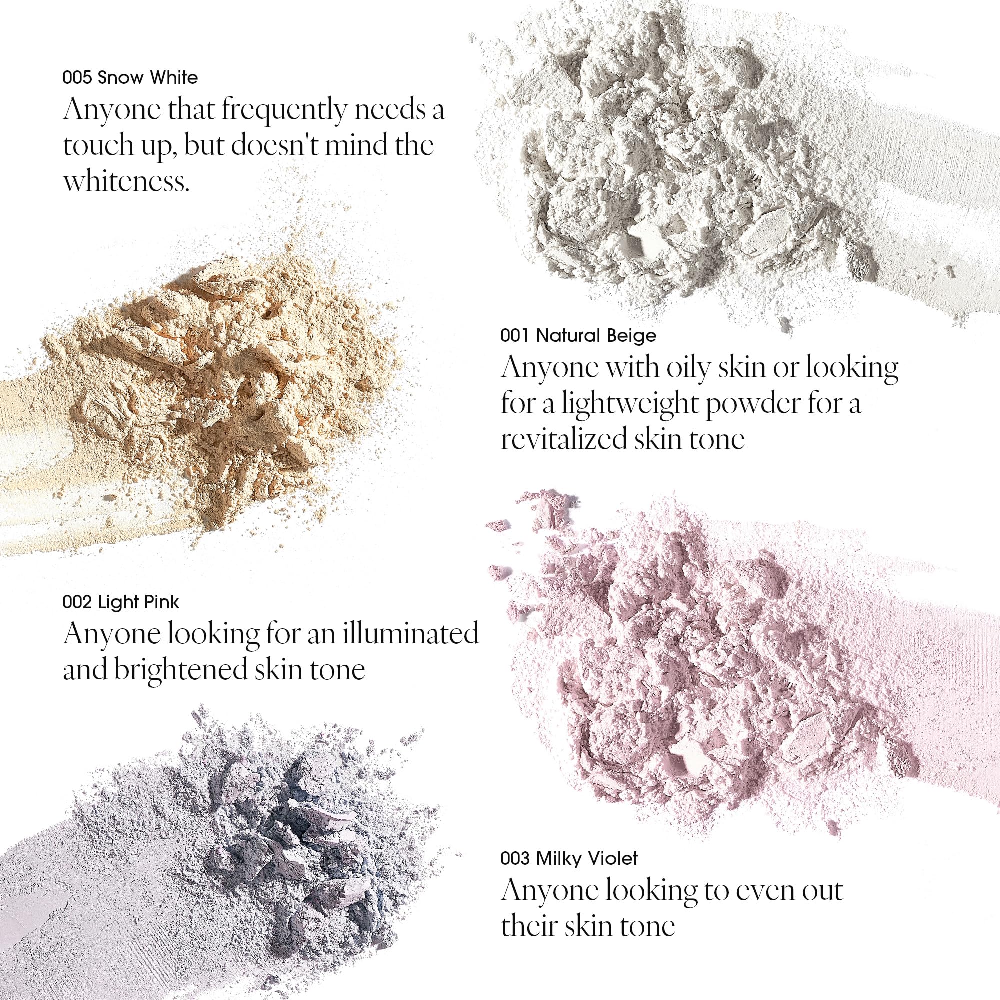 AmeliSeoul Baked Powder 005 Snow White — Terra-Cotta Setting Powder, Weightless & Crease-Free (6.2g, 0.014 oz.)