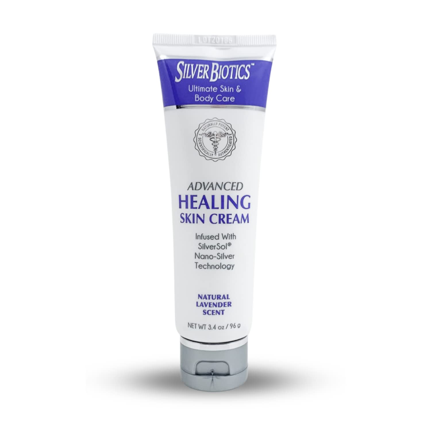 American Biotech Labs Silver Biotics Nano Silver Healing Lotion Cream — Lavender, Hyaluronic Acid (3.4 oz)