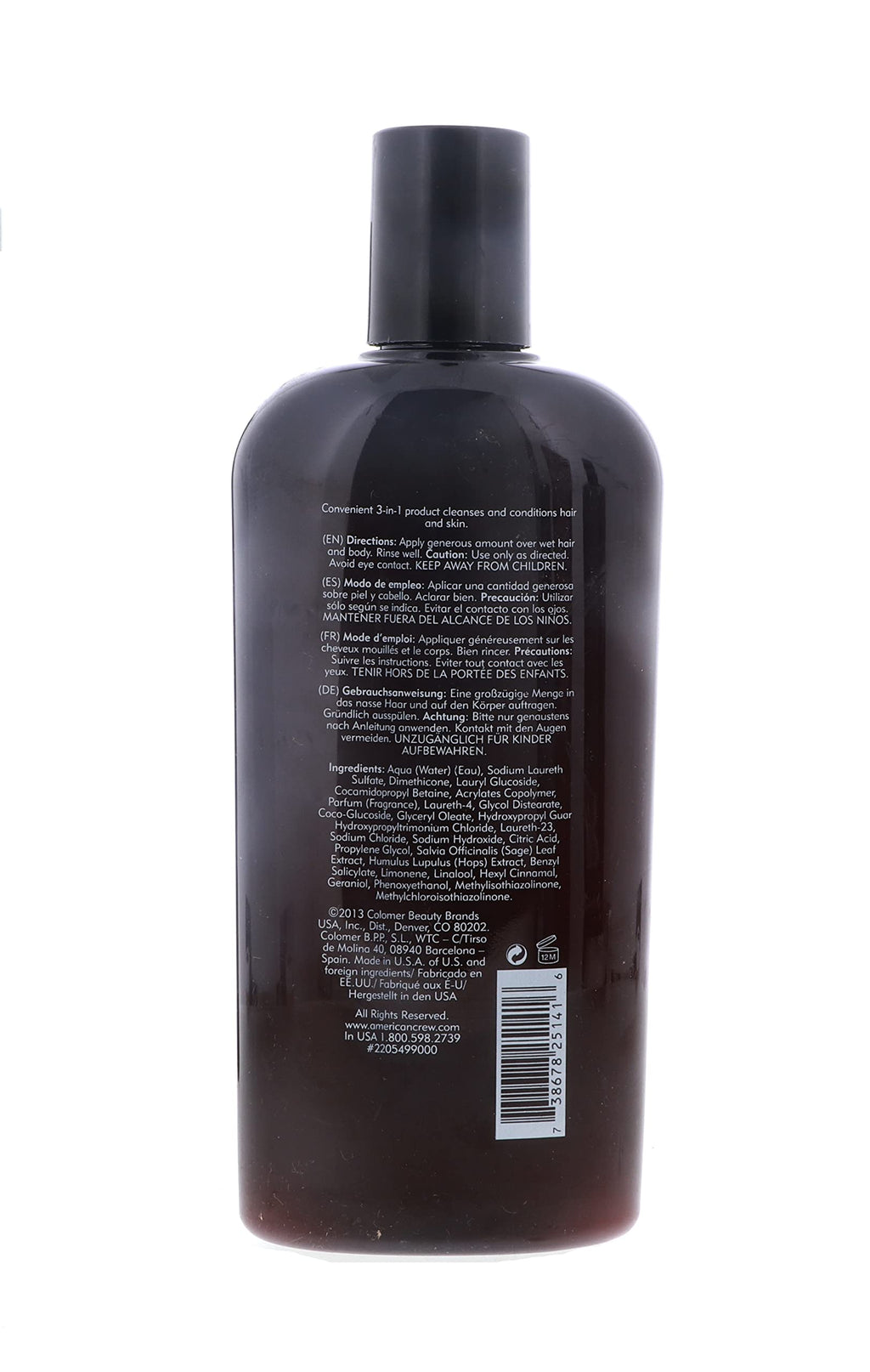 American Crew Classic 3-in-1 Shampoo, Conditioner & Body Wash – 15.2 oz Pack of 3
