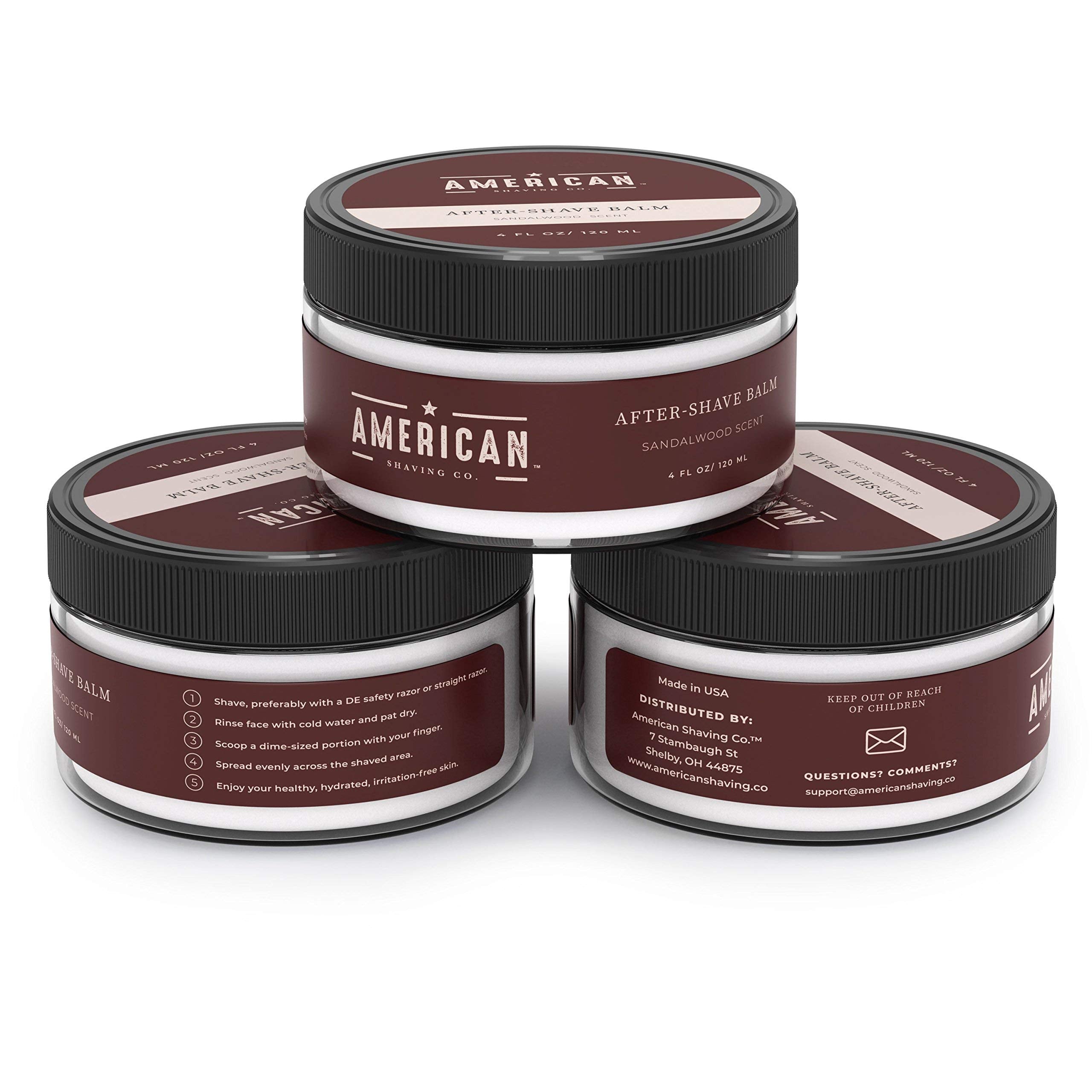 American Shaving Co. After Shave Balm – Sandalwood Scent, 4 oz
