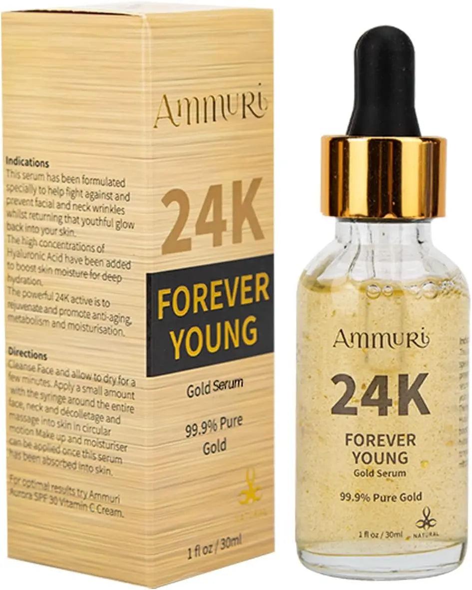 Ammuri 24K Gold Face Serum - Anti-Ageing Collagen Booster Dark Circle Treatment