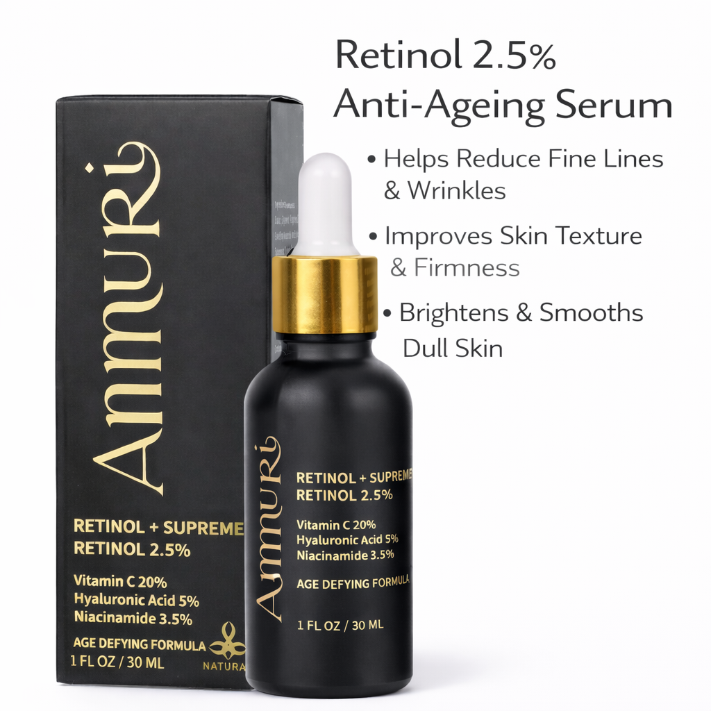 Ammuri Retinol 2.5% Serum + Vitamin C SPF50 Day Cream Set