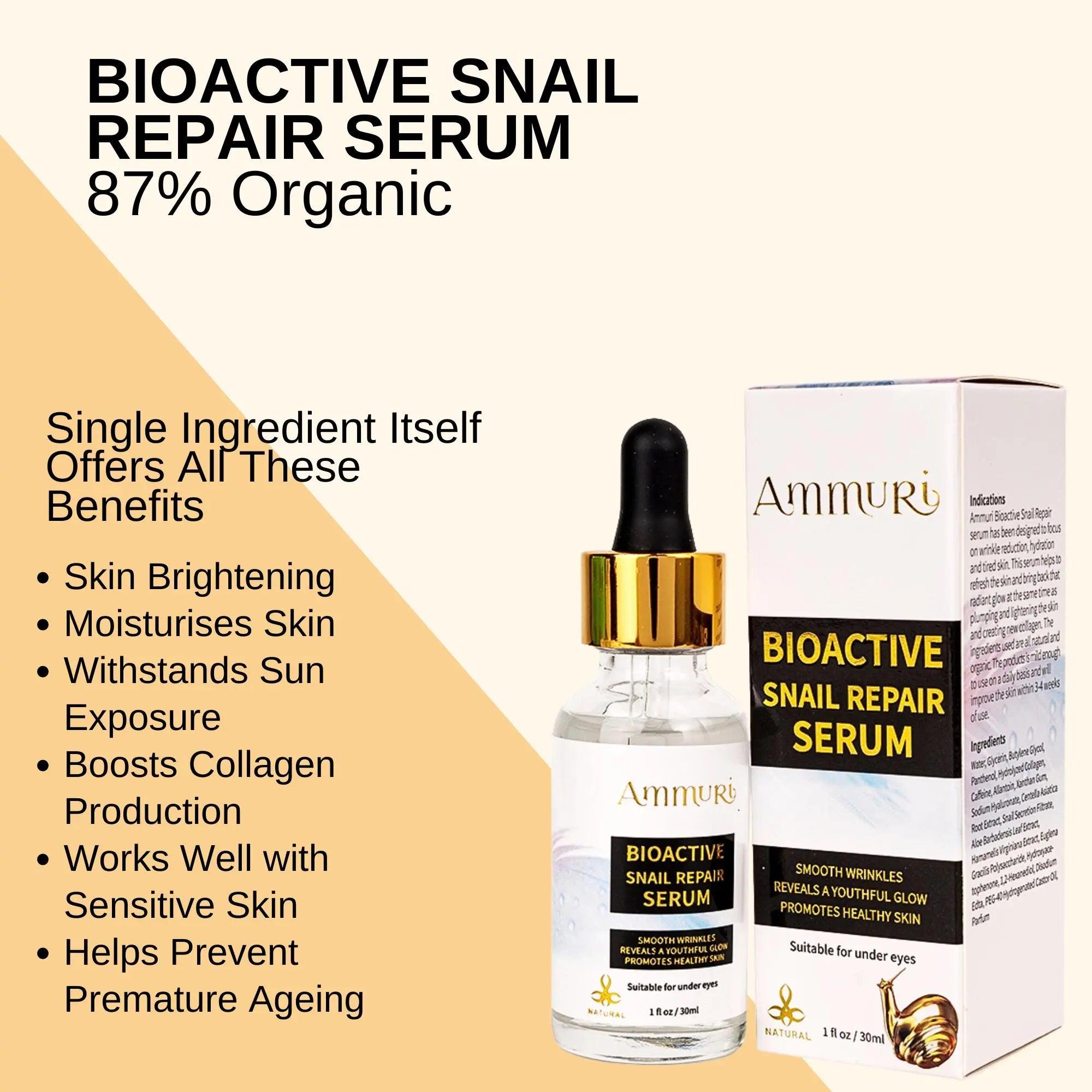 Ammuri Bioactive Snail Repair Serum Anti-Ageing Organic