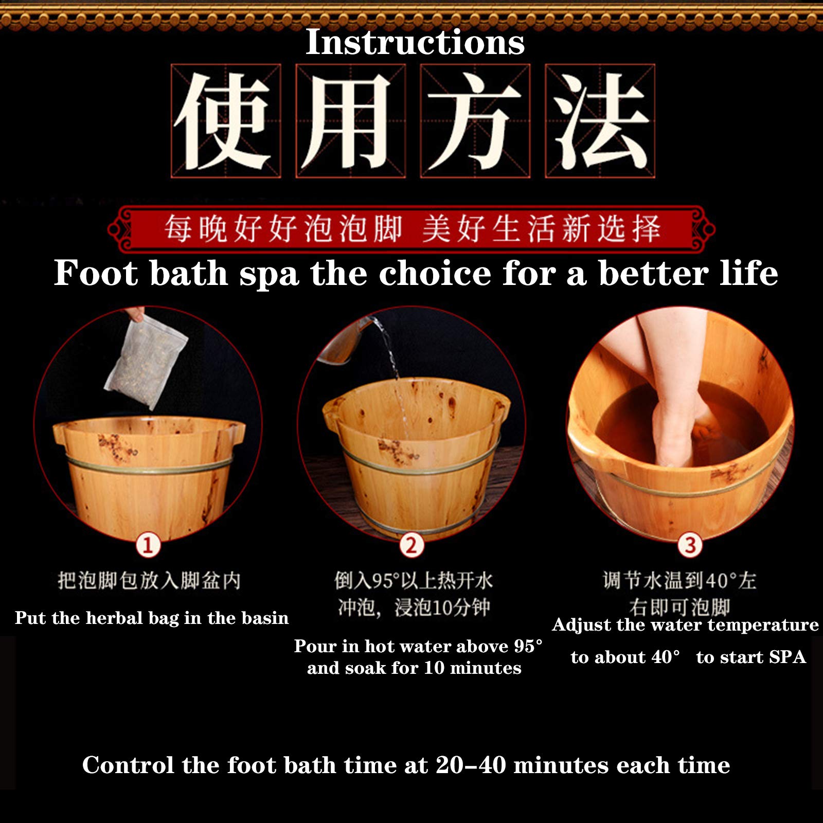 AMTOOCH 100bag Natural Mugwort Foot Bath - Aromatic Wormwood Foot Soak for Home Spa