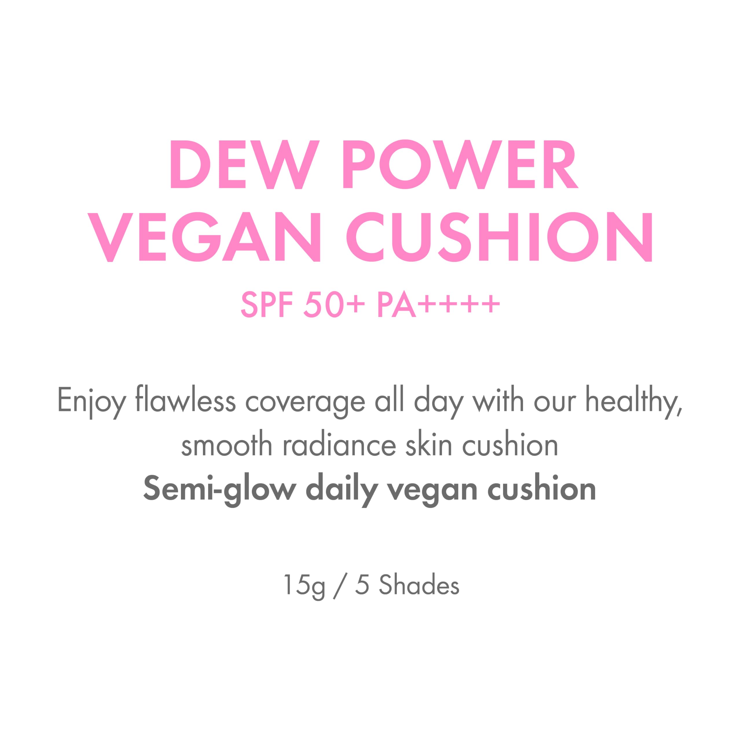 Amuse SEOUL Dew Power Vegan Cushion Foundation (04 TAN) – Dewy Glow, Long-Lasting Coverage, Clean Beauty