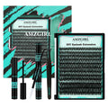 AMZGIRL LASH 3D Cluster Kit – 144pcs D-Curl Lashes with Bond & Seal