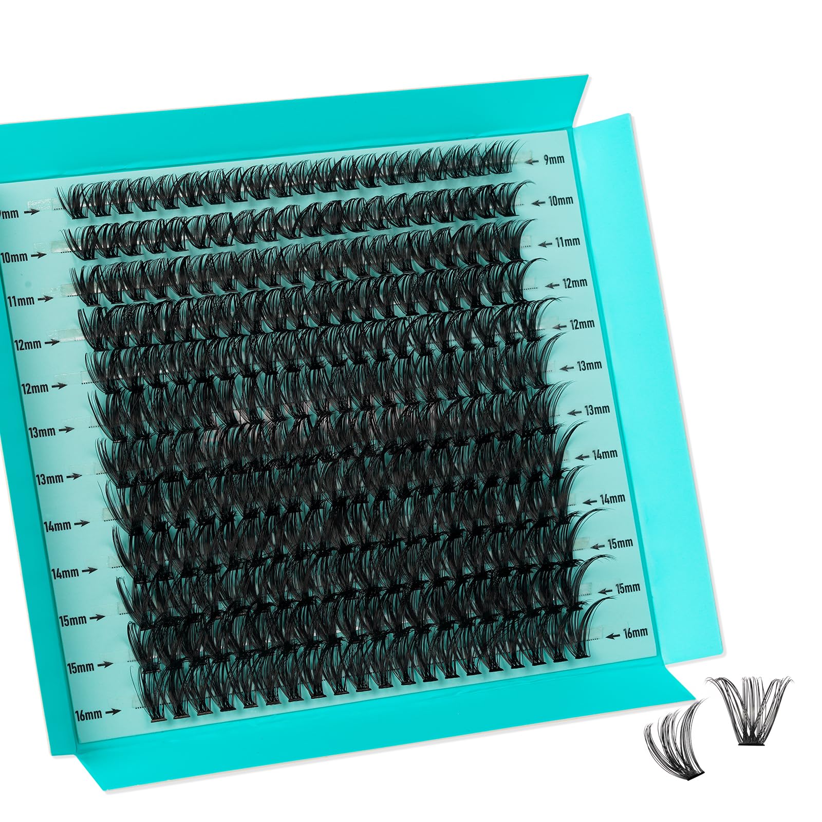 AMZGIRL LASH Lash Clusters 240pcs – DIY D-Curl 9-16mm Eyelash Extensions