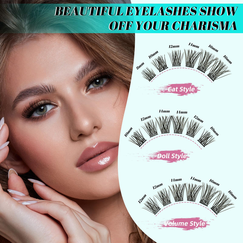 AMZGIRL LASH Daybreak Lash Clusters Kit – DIY Lash Extensions at Home with Bond & Seal