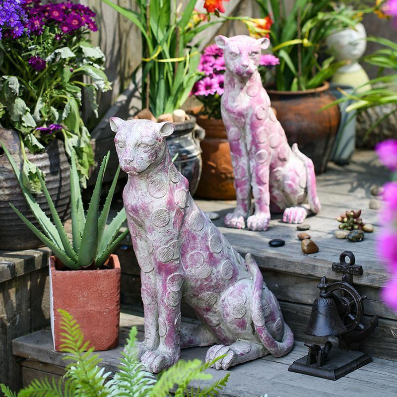 AN2 Garden Decoration, A Set Of Two Dog Statues