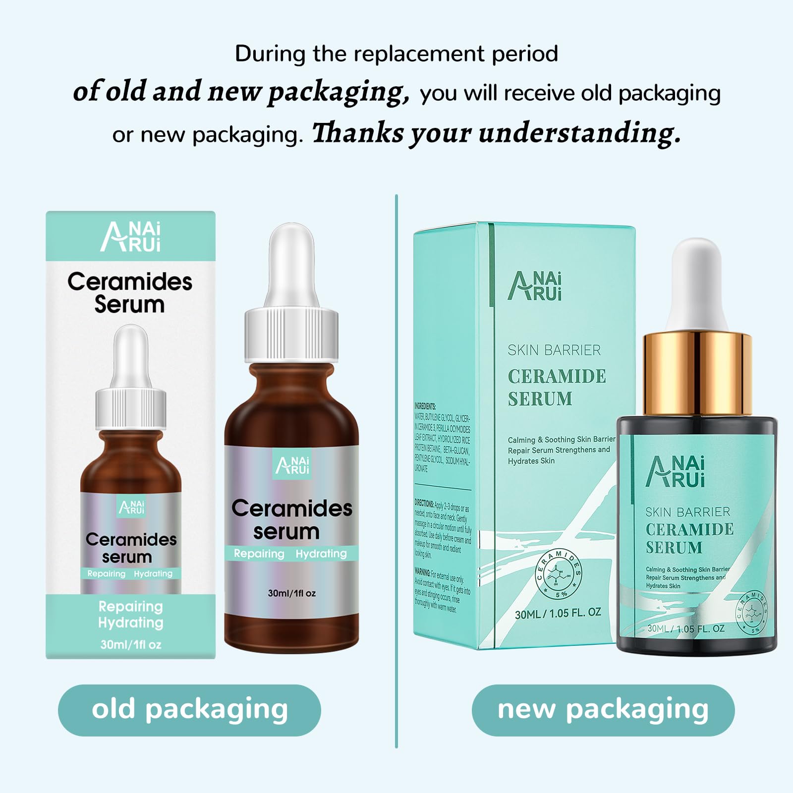 ANAI RUI Ceramide Face Serum – Hydrating Barrier Repair & Smoothing