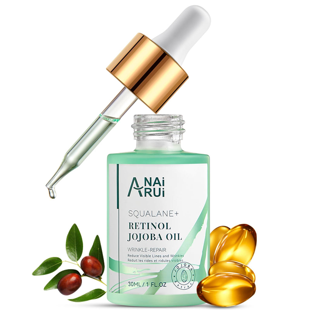 ANAI RUI Squalane Retinol Jojoba Oil Moisturizer for Face – Hydrate, Nourish, Smooth Fine Lines