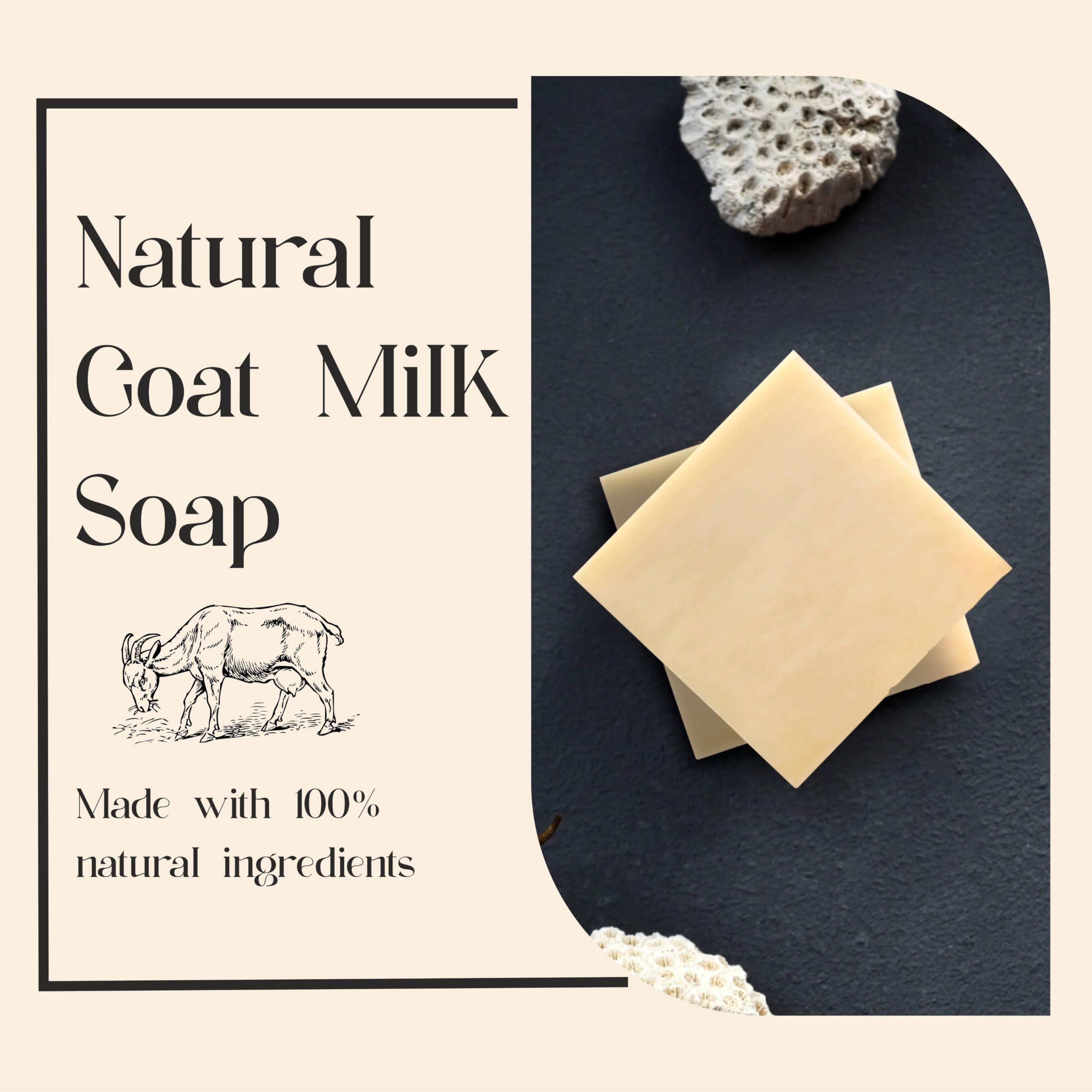 AnatoliaDaphne Natural Goat Milk Soap Bars | Handmade Moisturizing Bar Soap & Body Wash for Sensitive Skin | 12 Pack (4.5 oz Each)
