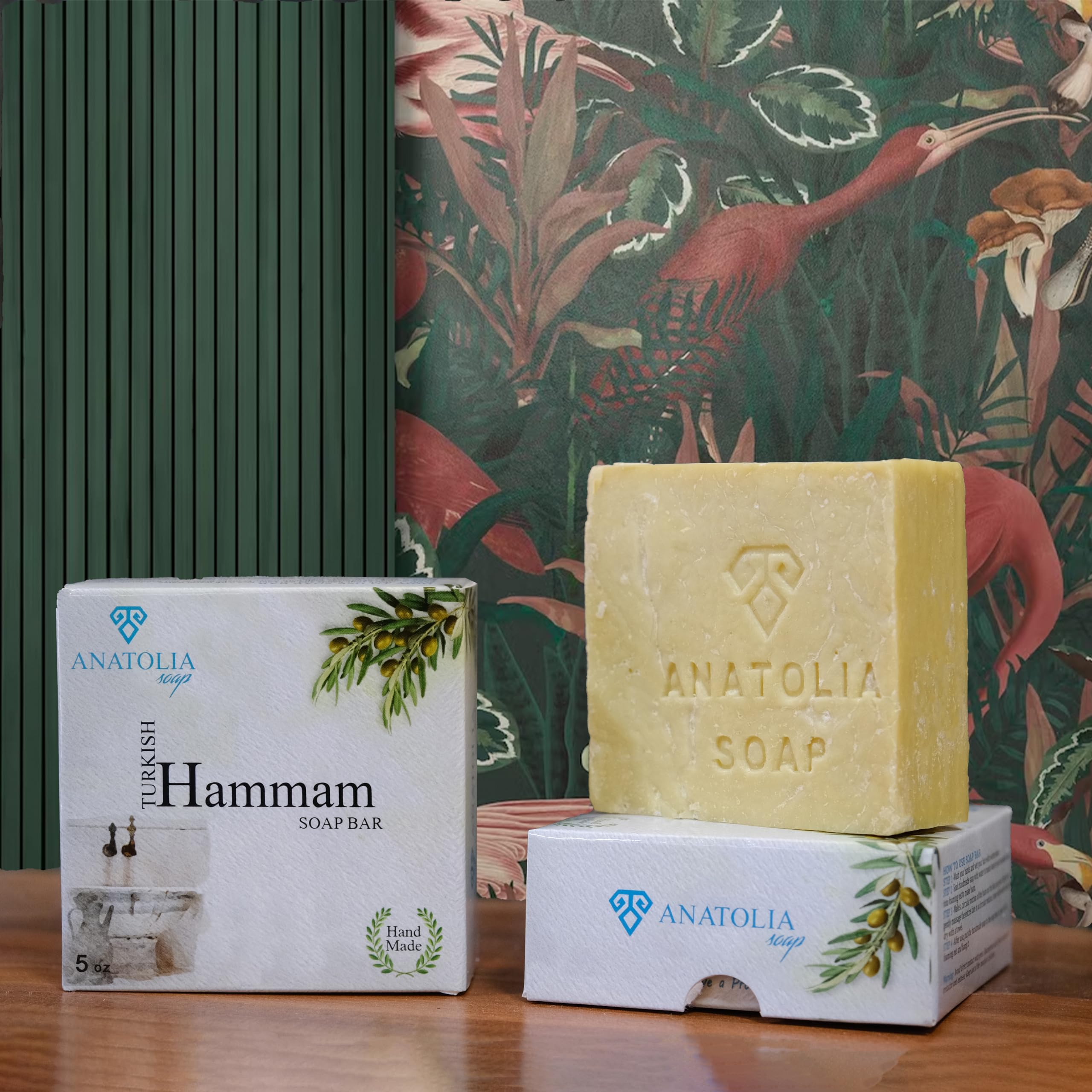 Anatolia Soap Antioch Wild Pistachio Bar – Handmade Olive Oil Castile Body Soap, 5 oz