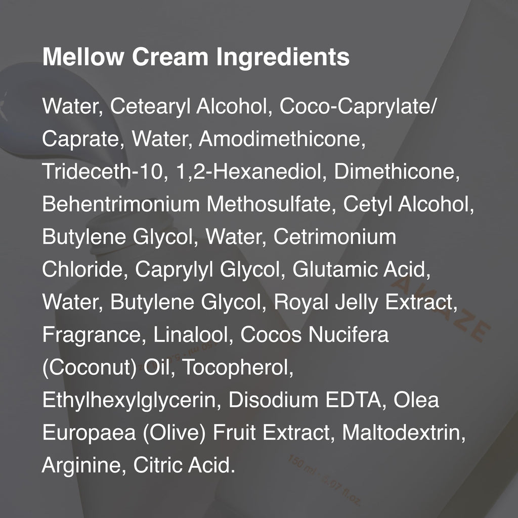 ANAZE Mellow Cream Hair Treatment 150 ml – Leave-In Conditioner for Deep Moisture & Damage Repair, Instant Results on Dry, Frizzy, and Color-Treated Hair