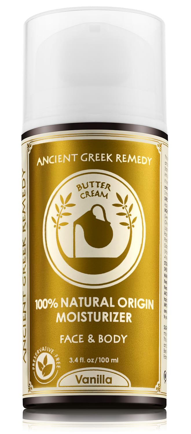 Ancient Greek Remedy Organic Face Moisturizer for Dry Skin – Anti-Aging Cream 3.4 oz