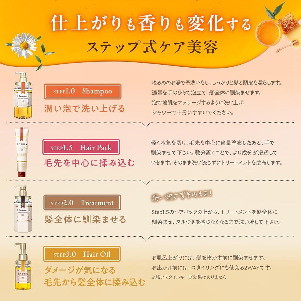 &honey Deep Moist Hair Oil with Bulgarian Damask Rose Honey, 3.4 oz (100 ml)