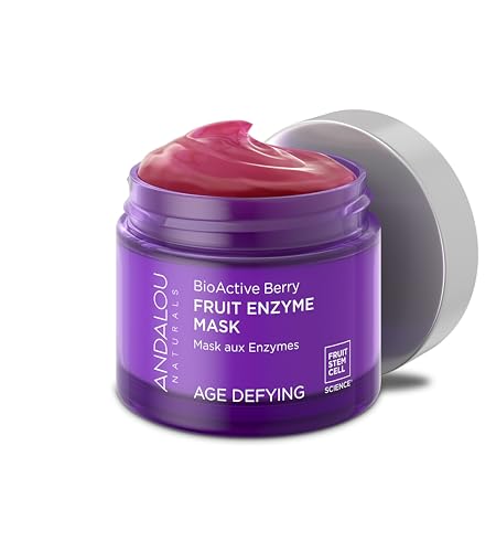 Andalou Naturals BioActive 8 Berry Enzyme Mask – 1.7 oz for Dry, Sensitive Skin