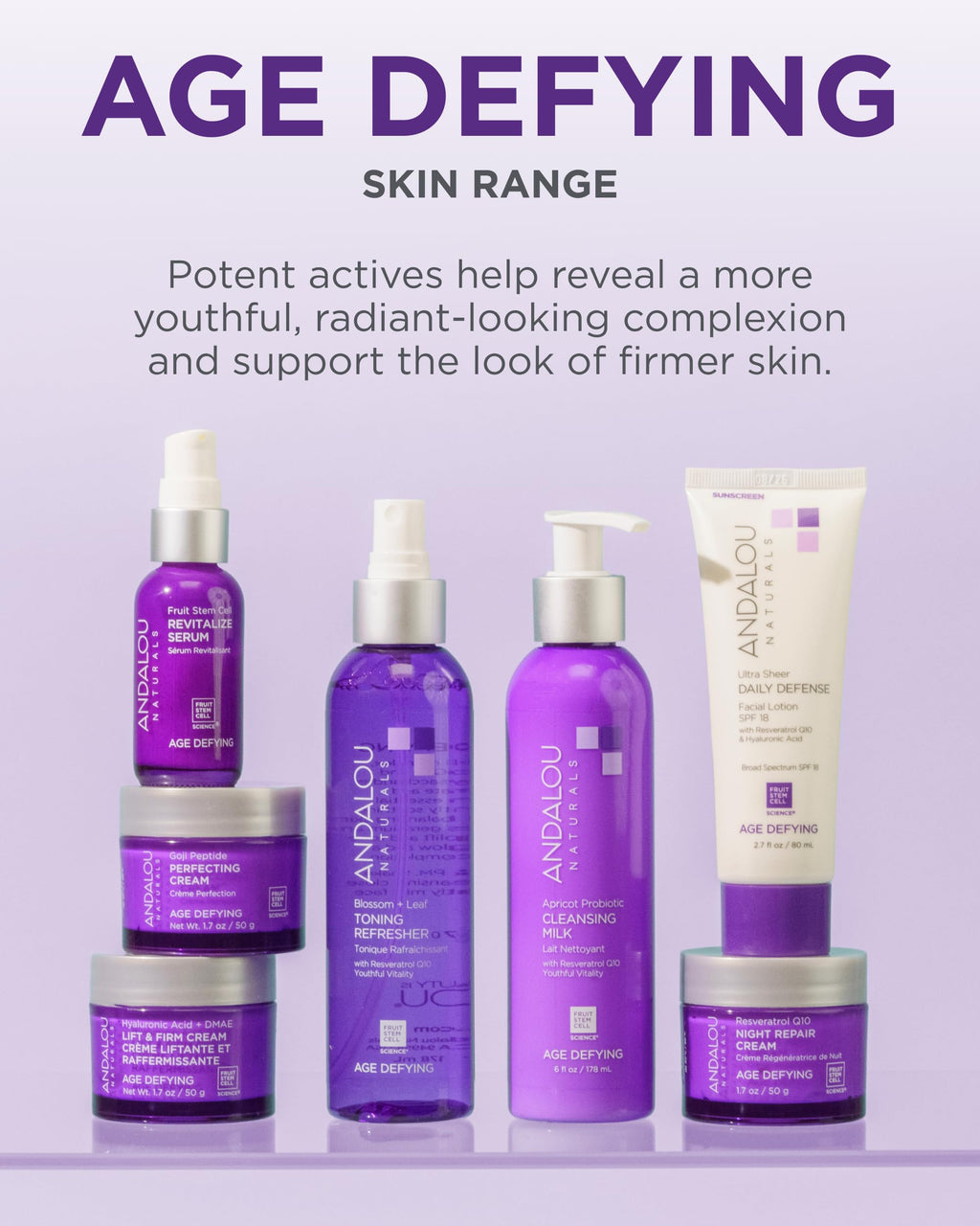 Andalou Naturals Age Defying Ultra Sheer Daily Defense SPF 30 - Mineral Sunscreen