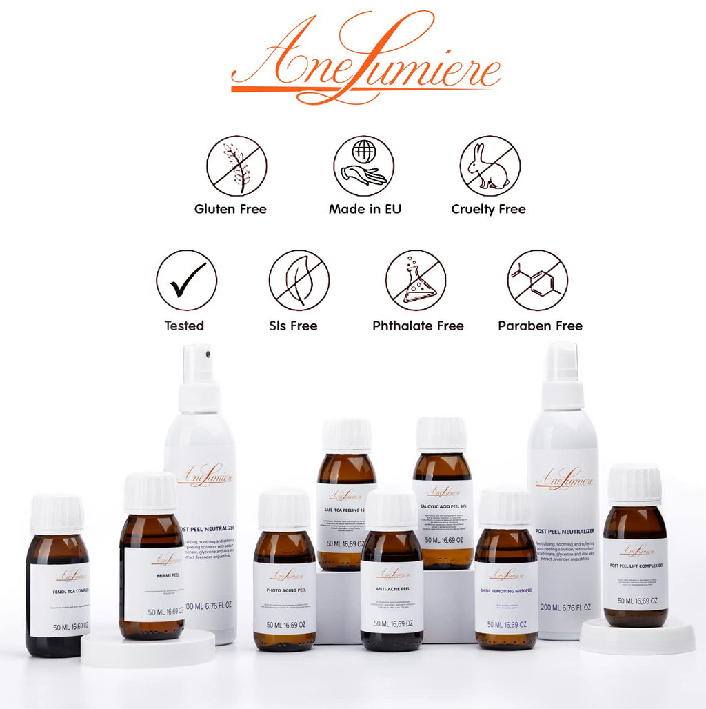 Ane Lumiere Miami Jessner Complex Peel – Exfoliating Facial Peel for Even Tone & Radiance (1.7 oz)