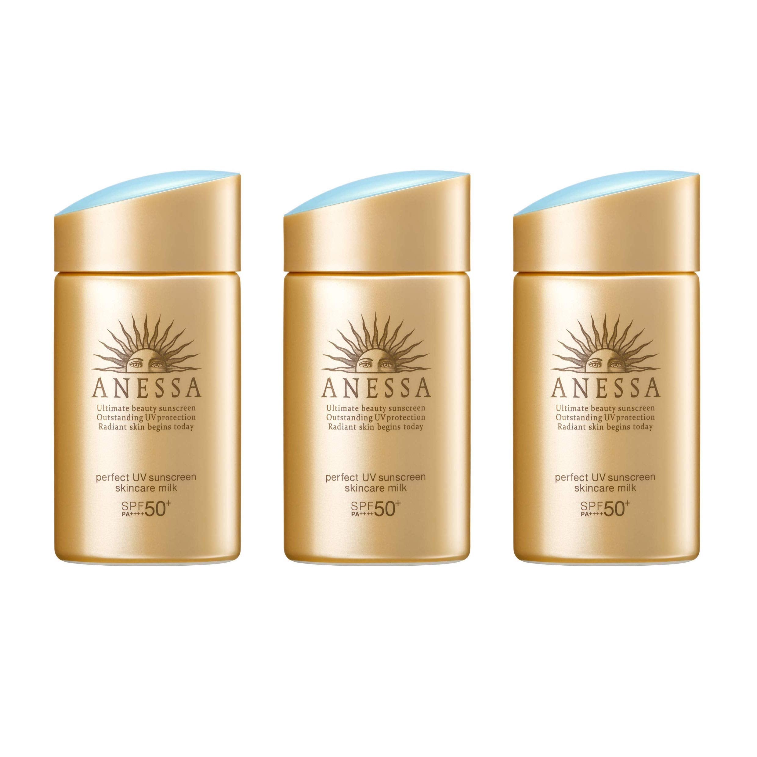 ANESSA Perfect UV Sunscreen Skincare Milk A SPF50+ PA++++ 60ml – 3pc Set