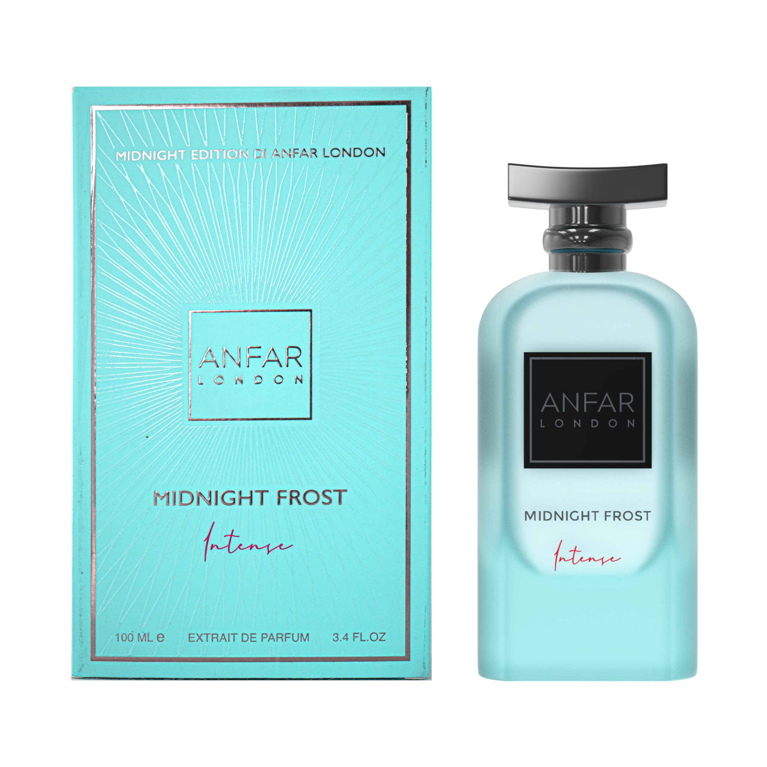 ANFAR LONDON Midnight Frost Intense for Men – Extrait de Parfum, 100 ml / 3.4 fl oz