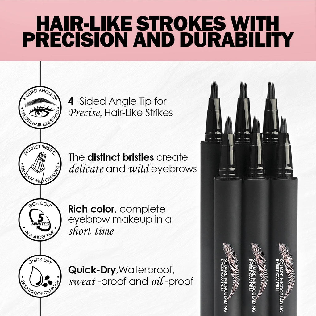 Anglicolor Microblading Eyebrow Pen – Quick, Natural, Long-Lasting Brows (Caramel Blonde 01)