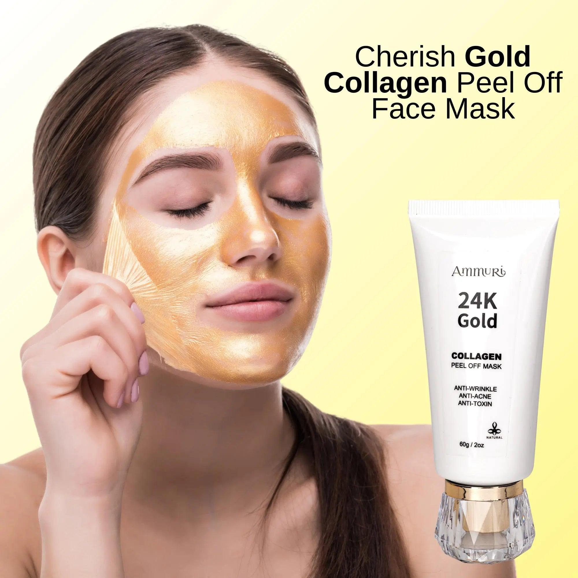 Ammuri 24K Gold Face Mask - Collagen Peel Off Mask