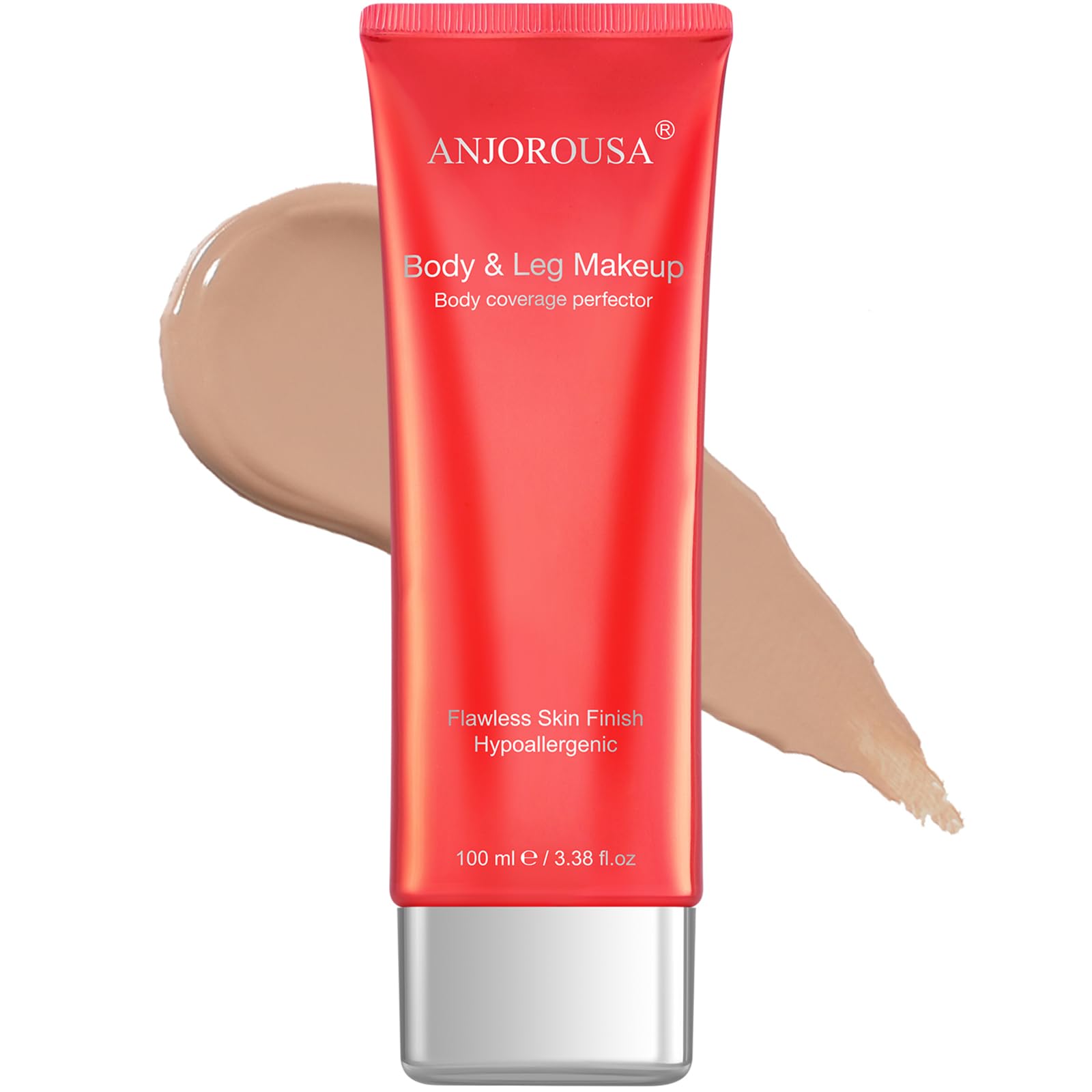 ANJOROUSA Body Coverage Perfector – Tattoo Cover Up Makeup, Waterproof No-Transfer Body Foundation Light