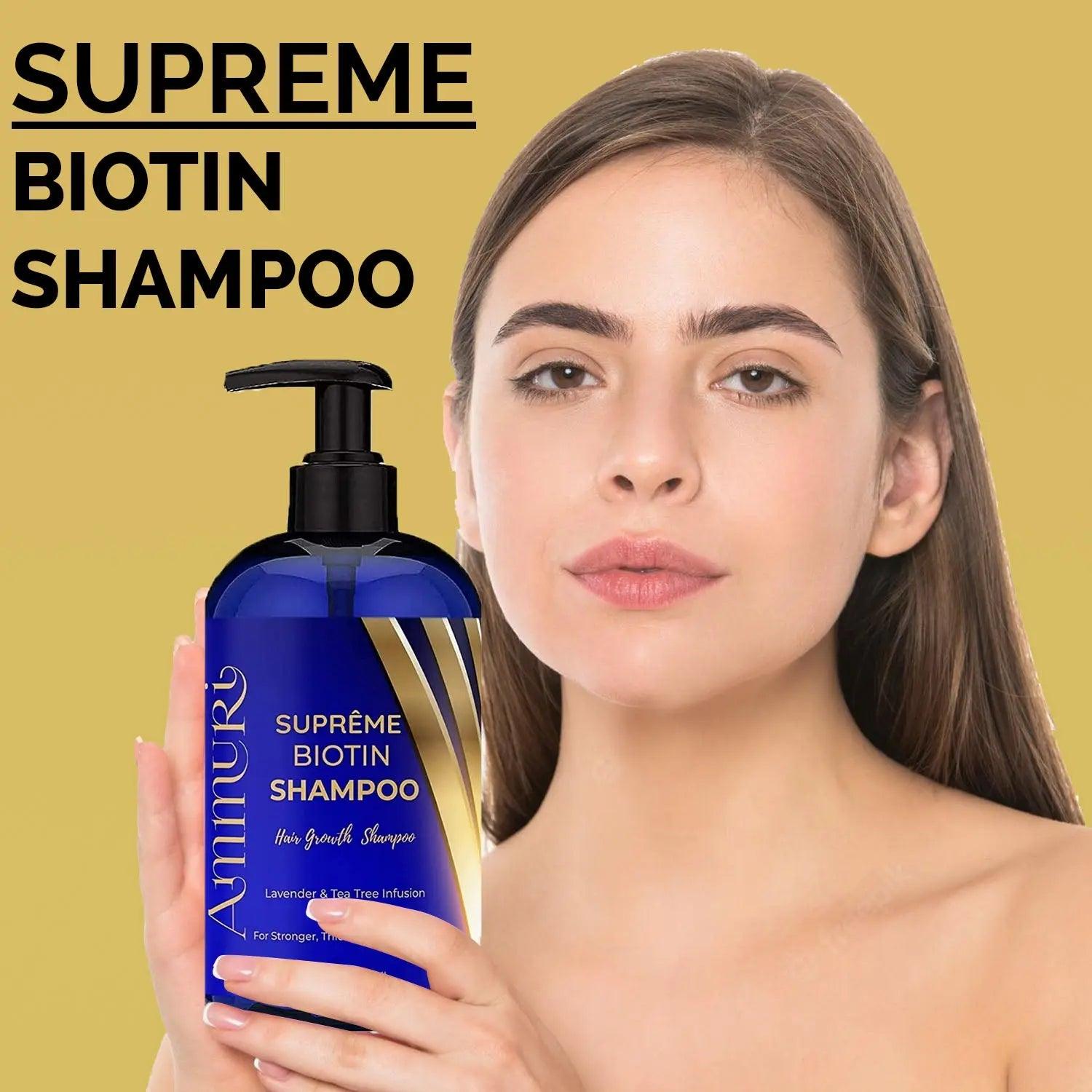 Ammuri Biotin & Caffeine Shampoo — Set of 2 x 473ml | Fuller-Looking Hair