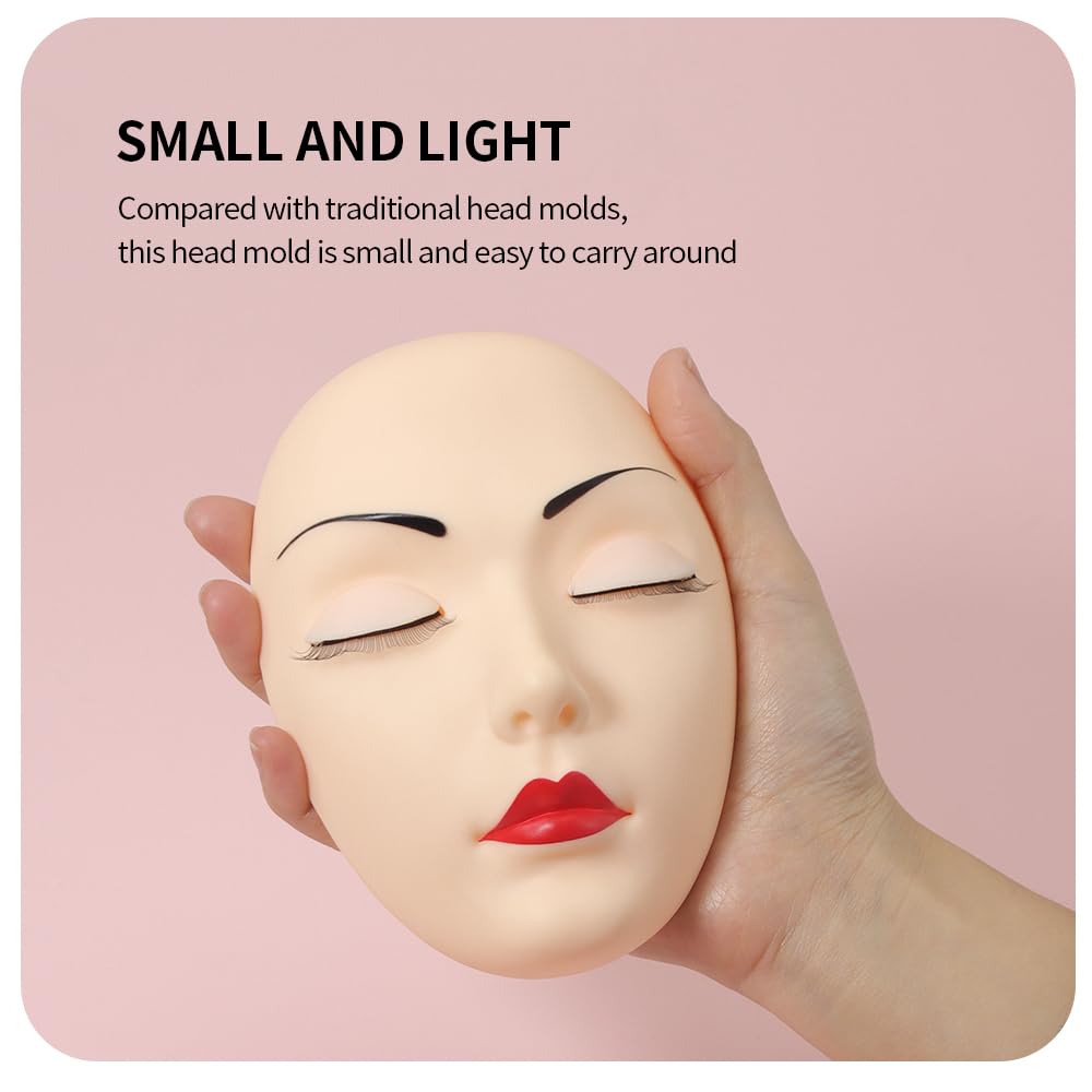ANNAFRIS Lash Mannequin Head with Removable Eyelids – Lash Extension Training Practice Head (White)